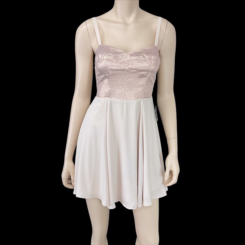 Express Dress Women Size 0 Pink Ballerina Skater Mini Y2K Dance NWT